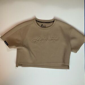 Alphalete Beige Short Sleeve Tee